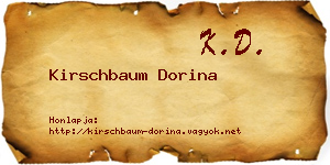 Kirschbaum Dorina névjegykártya